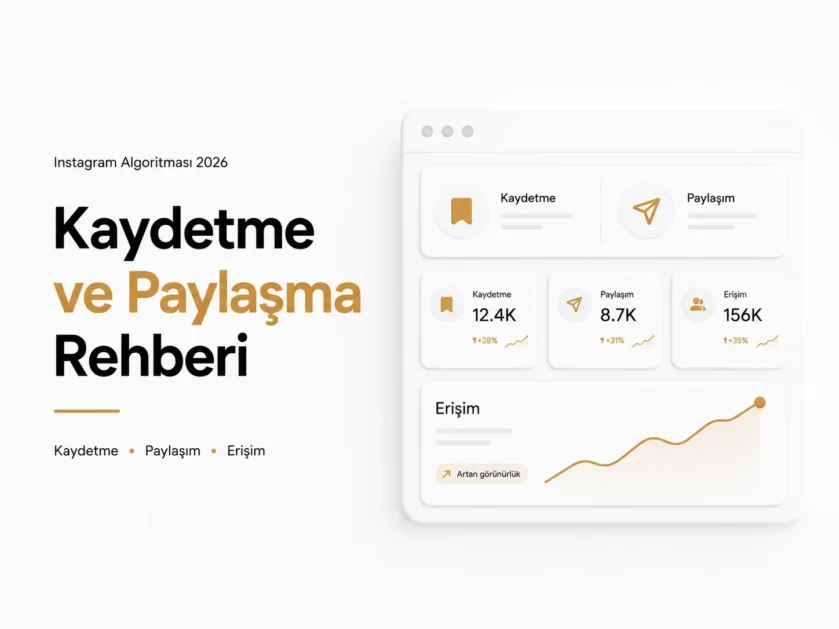 Kaydetme, paylaşım ve erişim sayılarını gösteren Instagram algoritması pano çizimi